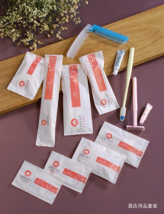 供應(yīng)清新花園酒店 一次性洗漱用品套裝 一次性牙刷牙膏梳子浴帽剃須刀須膏