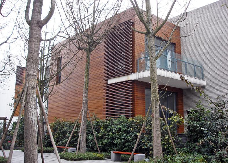 辦公室外墻裝飾木墻板圖片