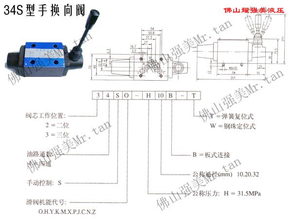 供应34SM-H10B-T手动换向阀