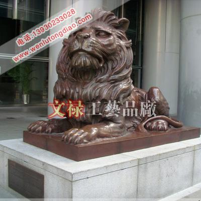 供應(yīng)大型獅子雕塑匯豐銀行銅獅子