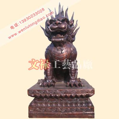 唐縣銅麒麟雕塑廠段銅麒麟廠家圖片