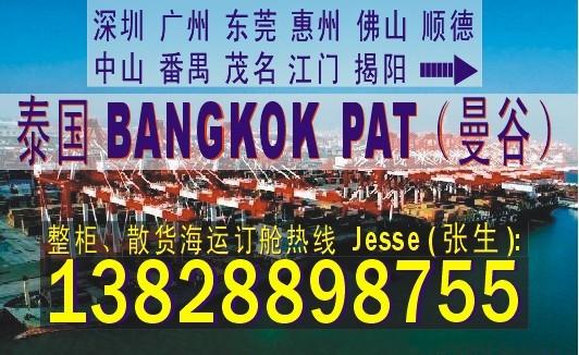 供应深圳佛山广州到泰国BANGKOK PAT曼谷的国际海运物流公司