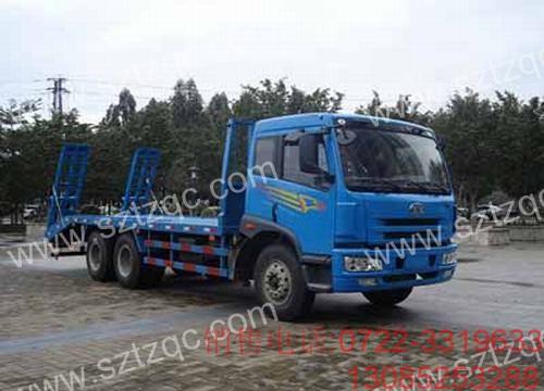 解放后橋挖掘機(jī)拖車挖機(jī)平板車圖片