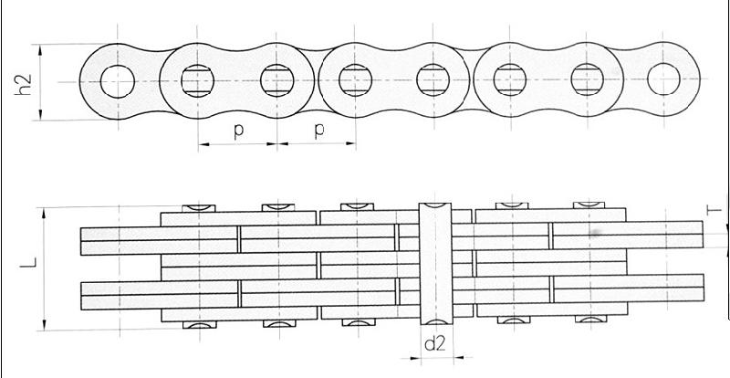 供應港口機械叉車板式鏈BL1444