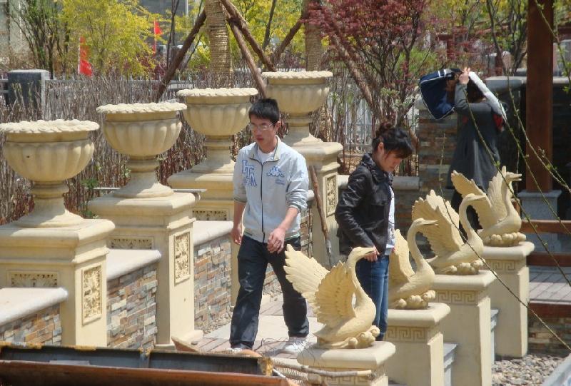 供應(yīng)別墅雕塑/砂巖花盆/花缽/天鵝噴泉