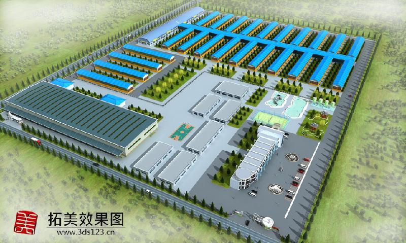 供應(yīng)西安廠房裝修建筑效果圖制作養(yǎng)殖場(chǎng)農(nóng)業(yè)園效果圖