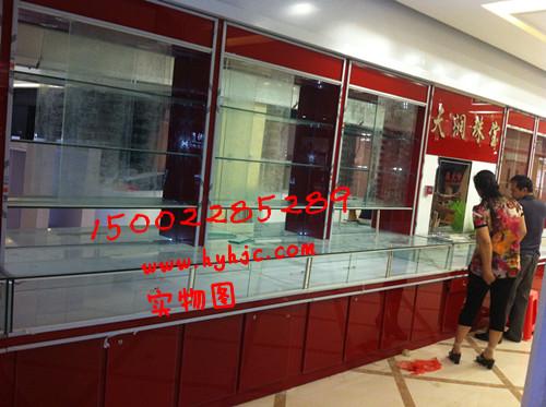 供應(yīng)天津恒源貨架廠 來樣定做 珠寶展柜 *展柜 貼皮烤漆展柜