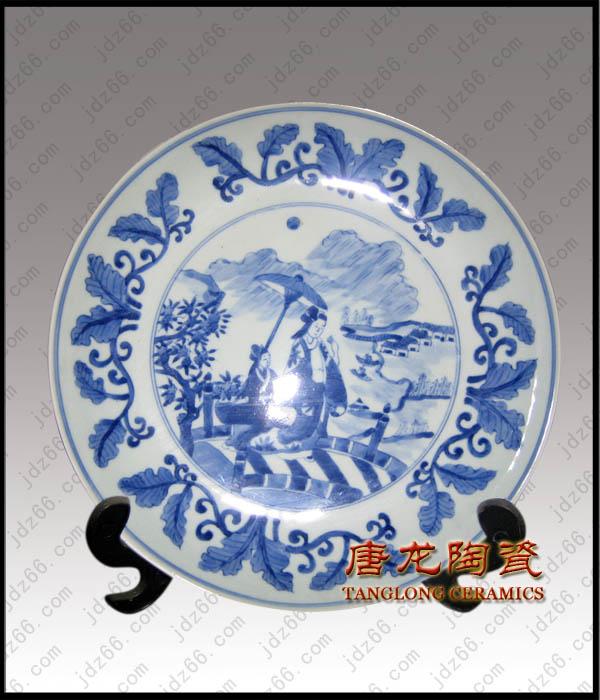 供應(yīng)精工手繪陶瓷紀(jì)念禮品瓷盤(pán)看盤(pán)