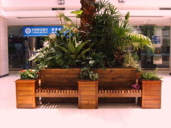 供應(yīng)花箱座椅/塑木花箱/防腐木花箱