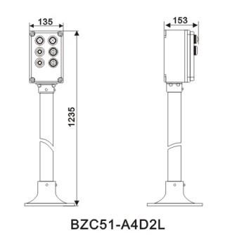 供应厂用防爆操作柱厂用防爆电器BZC51LBZ图片