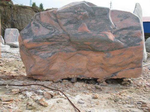 南陽晚霞紅景觀石基地