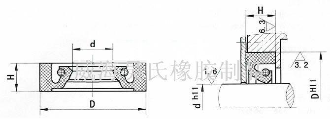 供应山东氟橡胶轧辊J型油封 