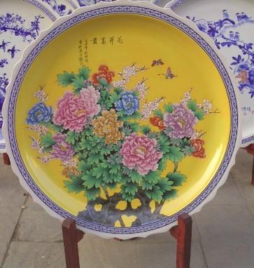 供應定做訂制景德鎮(zhèn)瓷器陶瓷特大件盤子方盤坐盤掛盤獎盤紀念盤觀賞盤