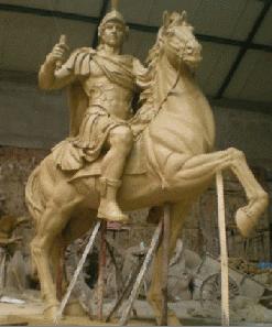 供應(yīng)湖南古代武士雕塑/長沙武士騎馬仿銅雕塑報價
