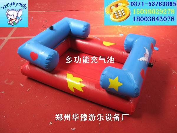 供應(yīng)彩色充氣沙灘池新型兒童游樂玩具
