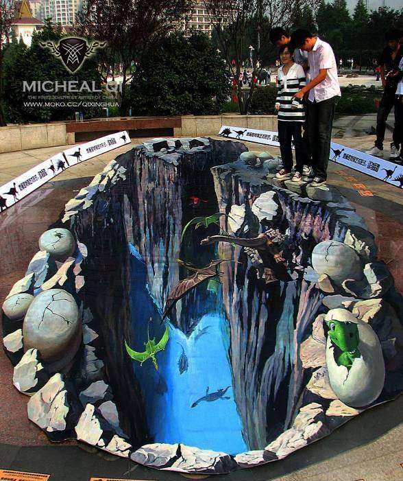 供应太原3D立体画 3D立体地面涂鸦 3D立体墙面壁画 太原3D画图片