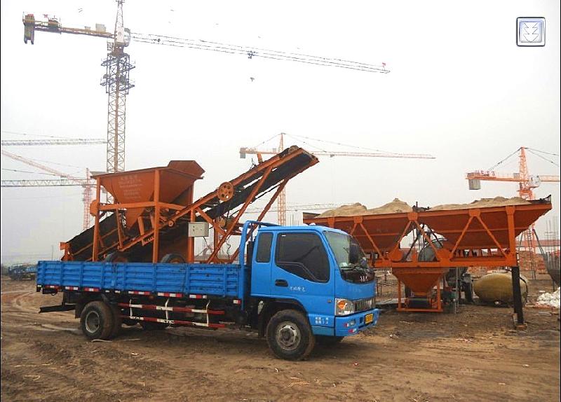 篩沙機建筑工地理想的機械圖片