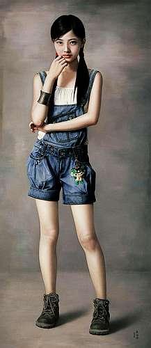 供應(yīng)美少女油畫