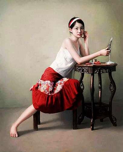 供應(yīng)美少女油畫