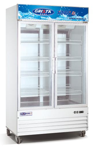 供應佛山星星風冷玻璃門展示柜SG868FL4