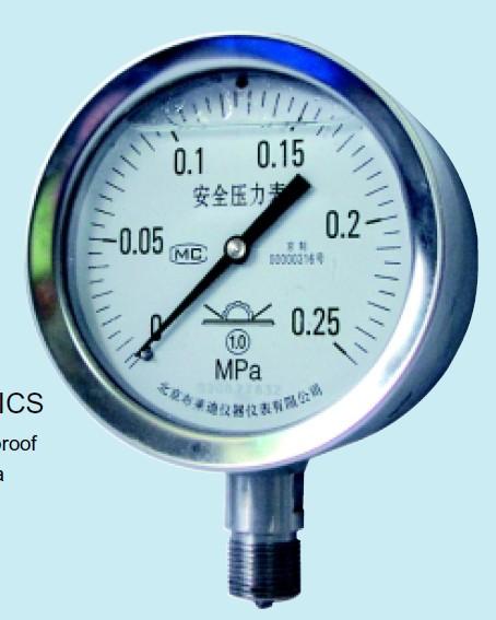 供应布莱迪安全型全不锈钢压力表