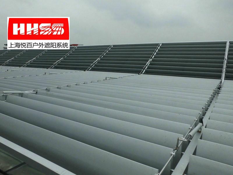 供應電動梭型百葉施工建筑遮陽板施工找上海悅百遮陽