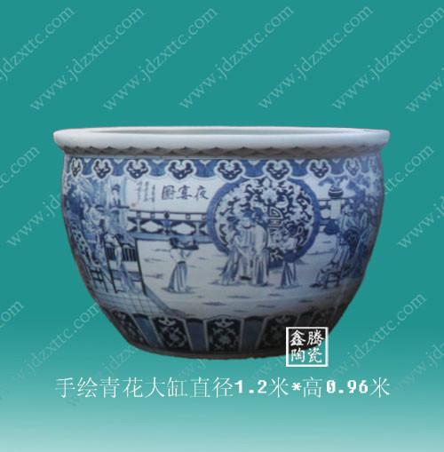 供應(yīng)陶瓷禮品-青花瓷-*陶瓷大缸，鑫騰陶瓷
