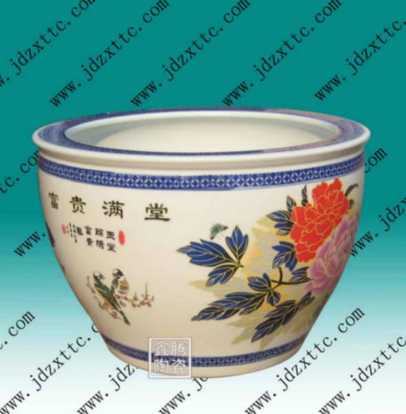 供應(yīng)粉彩花鳥缸-禮品瓷器，商務(wù)饋贈(zèng)陶瓷大缸