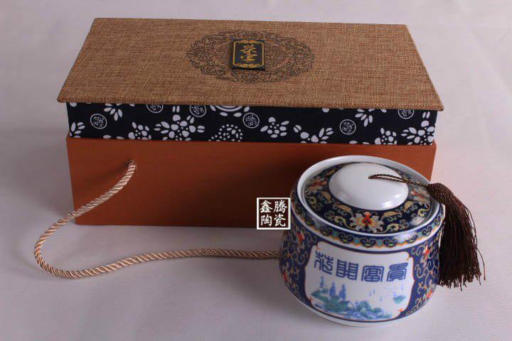 礼品瓷器-高档茶叶罐-批发图片