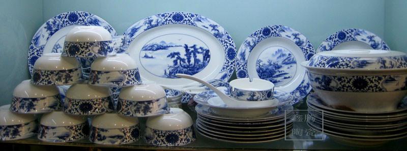 供應*餐具-批發(fā)青花瓷餐具，廠家直銷