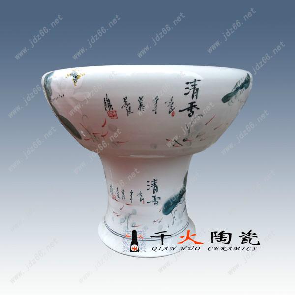 陶瓷大缸廠供應園林藝術擺件 高腳大缸
