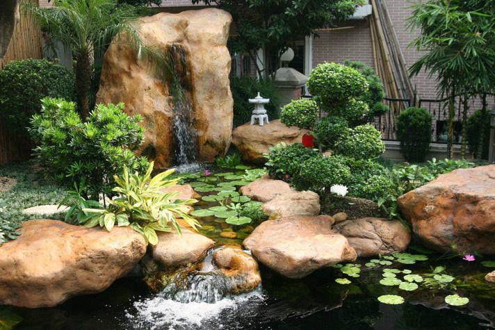 武漢設(shè)計(jì)做假山做人工河圖片