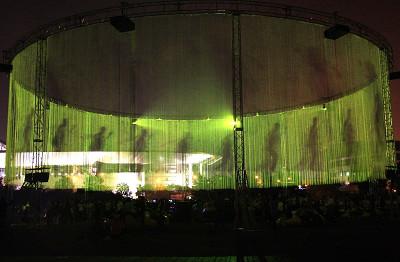 供應(yīng)儀式金球開(kāi)合條幅金球炫彩繽紛金球舞臺(tái)揭幕器