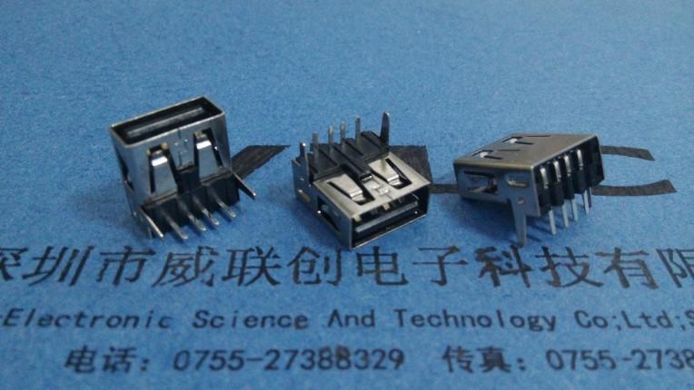 供應(yīng)USB2.0母座90度DIP穿板++無后蓋-PBT白膠 單價(jià)？廠