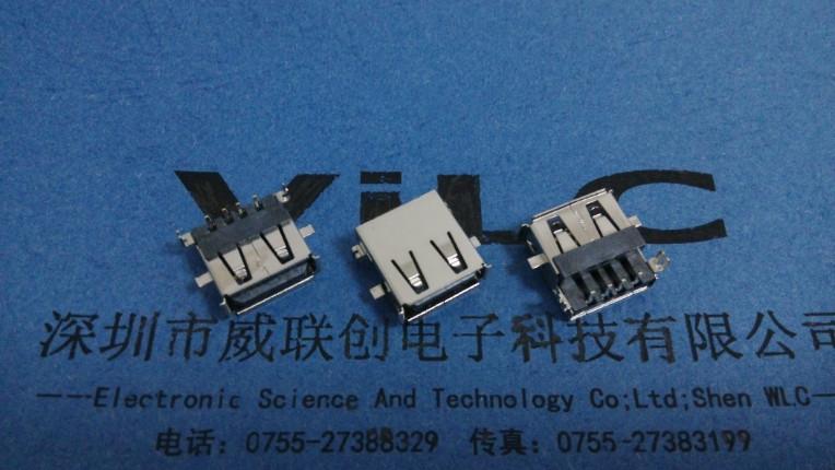 供應(yīng)刺破式USB沉板3.9SMT貼片貼板-反向+正向 2.0USB