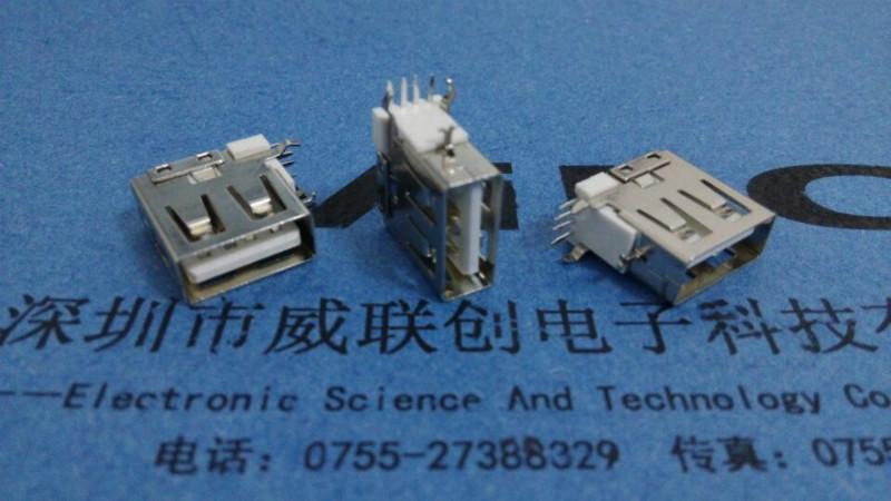 供應AF側插短體USB+彎腳+卷邊 【花瓣腳+蓮花腳】PBT白膠