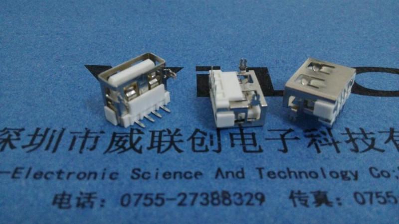 供應(yīng)短體10.0USB+90度前兩腳插腳DIP 6.8高H/6.9m