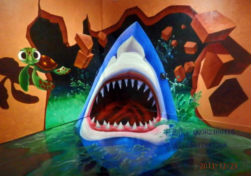 咖啡廳3D壁畫 佛山咖啡廳壁畫 廣州咖啡廳壁畫 深圳咖啡廳壁畫 3D壁畫/3D手繪立體畫/墻體彩繪