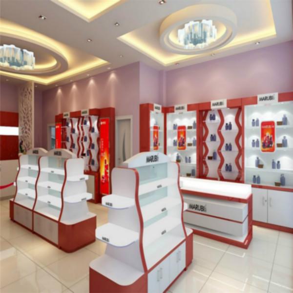 供應(yīng)烤漆化妝品展示柜/化妝品中島柜