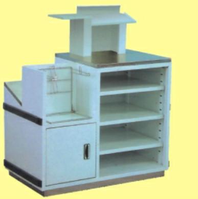 調(diào)節(jié)式裝飾層板超市收銀臺(tái)圖片