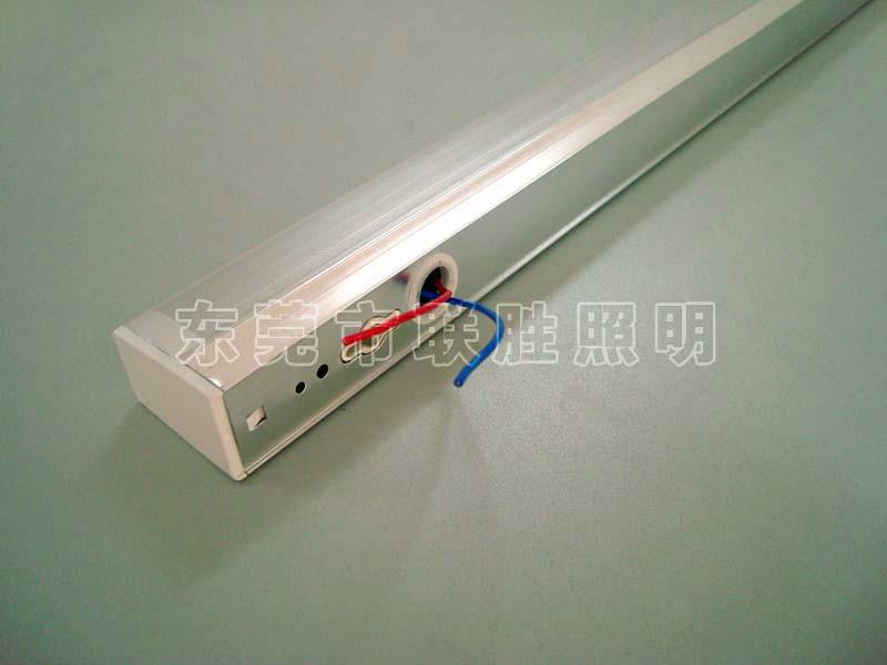 供應LED鋁合金帶罩支架｜T8單管帶罩｜聯(lián)勝LED日光支架批發(fā)