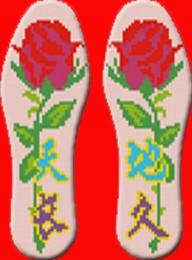 供應新款手工十字繡印花純棉鞋墊