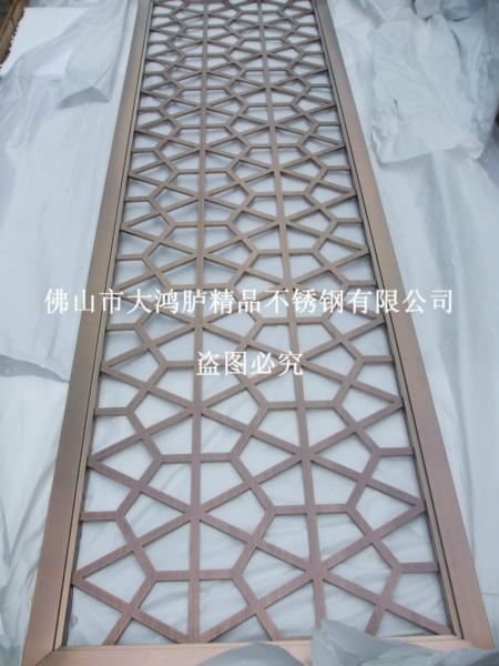 供應(yīng)不銹鋼防舊銅屏風(fēng) 黑拉絲表面效果 更顯*與奢華