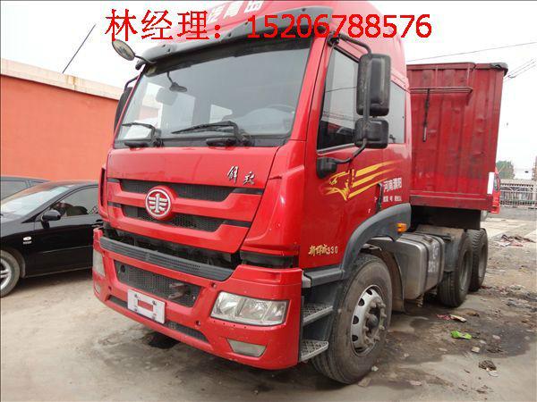 供應(yīng)二手解放新大威雙驅(qū)13米半掛車