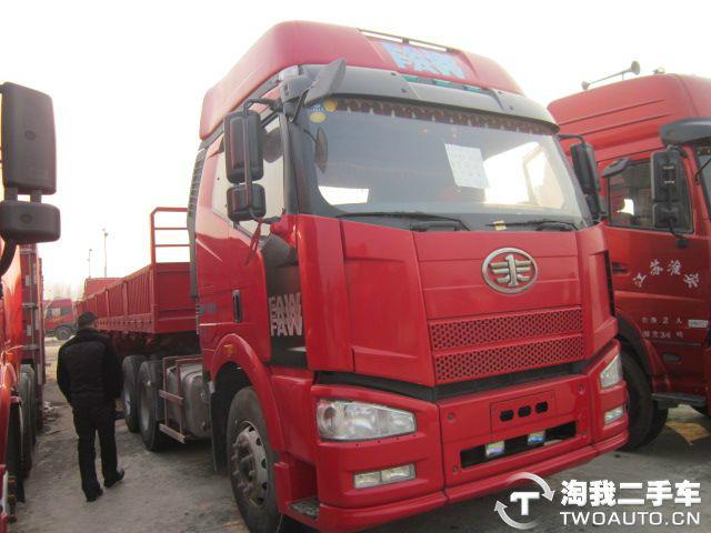 供應(yīng)四川二手解放J6雙橋350/375半掛車