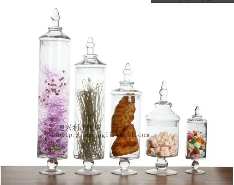 供應(yīng)歐式高腳直筒糖果罐徐州玻璃廠