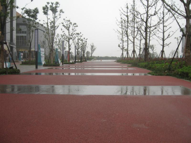 北京市彩色瀝青混凝土的拌和及其路面施工工藝