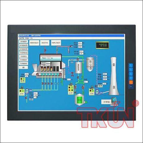 经销批发19寸工业液晶监视器铝合金面板金属材质开放式显示器图片