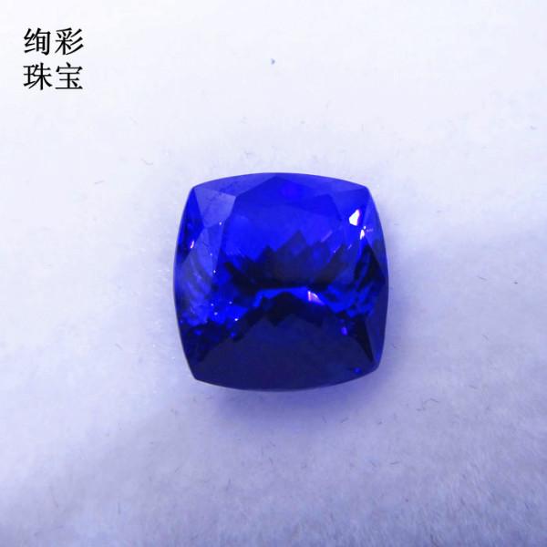 供應(yīng)枕形坦桑石裸石定制戒指坦桑石裸石