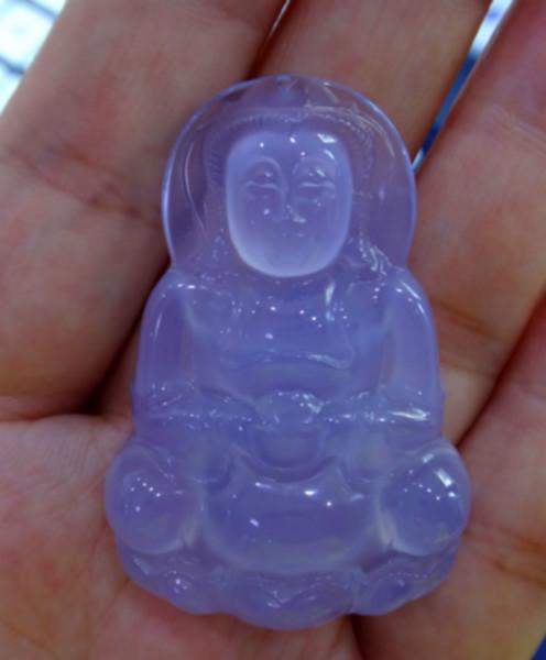 供應(yīng)觀音雕件天然藍玉髓掛件藍玉髓吊墜